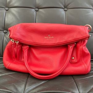Beautiful red soft leather Kate Spade handbag